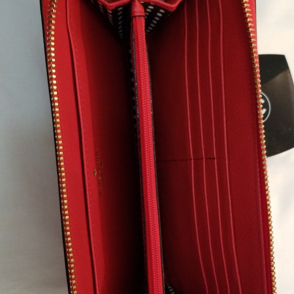 Kate Spade wallet wristlet leather  geranium color NWT - Picture 5 of 8
